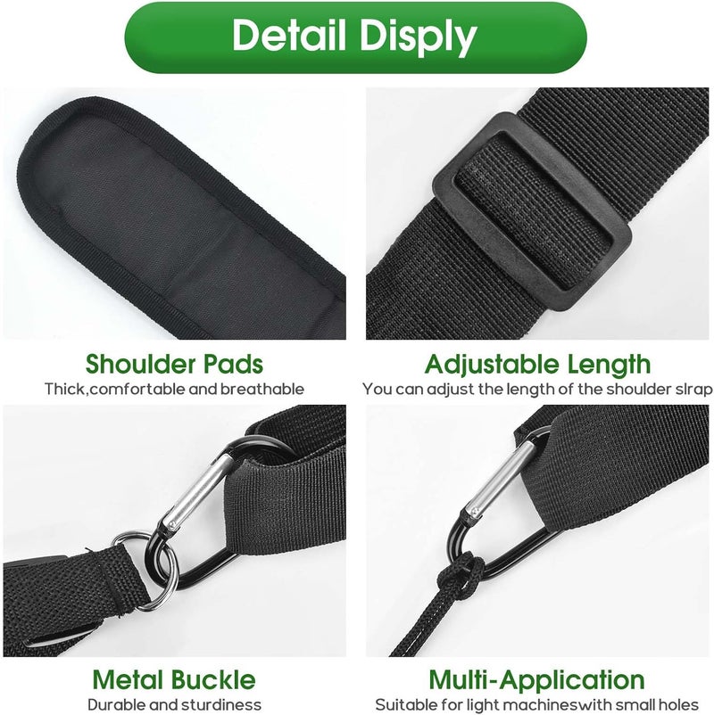 CONLI Padded String Trimmer Strap with Non-Slip Shaft Clamp, Shoulder Strap for Weed Trimmer and Weed Eater Shoulder Strap Compatible with Leaf Blowers - Image 3